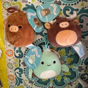 Squishmallows keychains trio
